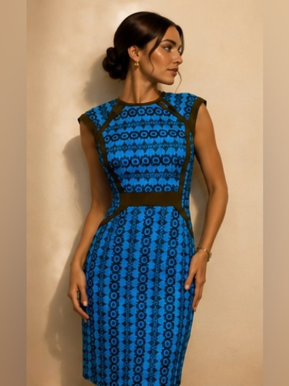 Nanette Lepore Size 4 Blue Eyelet Dress